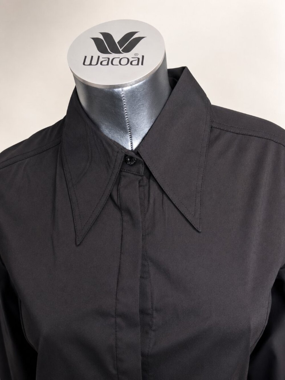 Gucci Black Button Front Lace-Up Back Blouse Shirt Size L - Picture 4 of 13